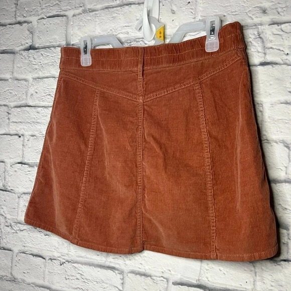 AERIE Corduroy Mini Button Skirt size L. - Picture 4 of 8